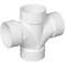 Charlotte Pipe And Foundry Charlotte Pipe Schedule 40 4 in. Hub X 4 in. D Hub PVC Sanitary Tee 1 pk PVC004281200 - alternate 1
